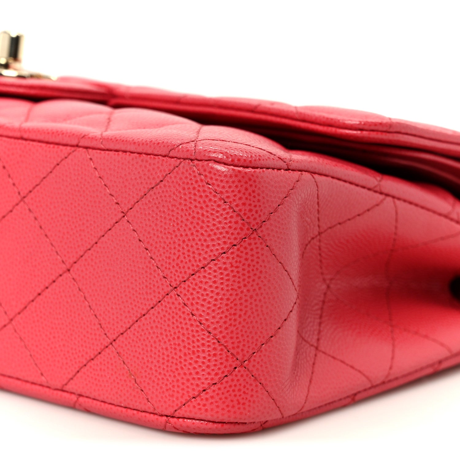 Chanel Caviar Quilted Medium Double Flap Dark Pink 10 of 10