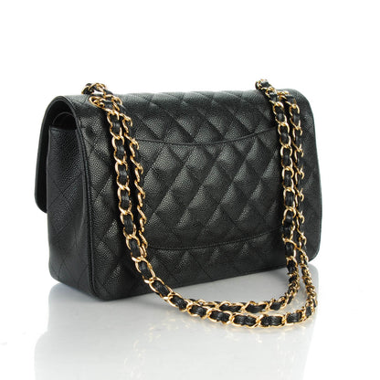 Chanel Caviar Quilted Jumbo Double Flap Black 3 of 8