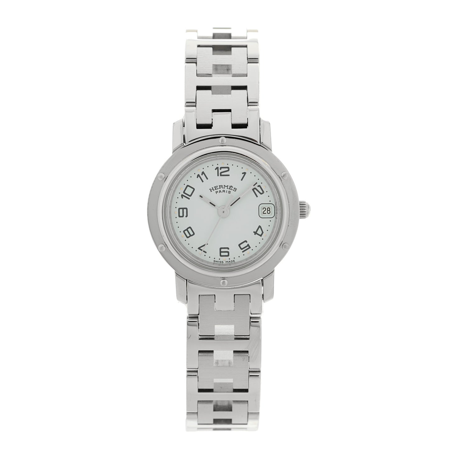 Stainless Steel 24mm Clipper Quartz Watch White