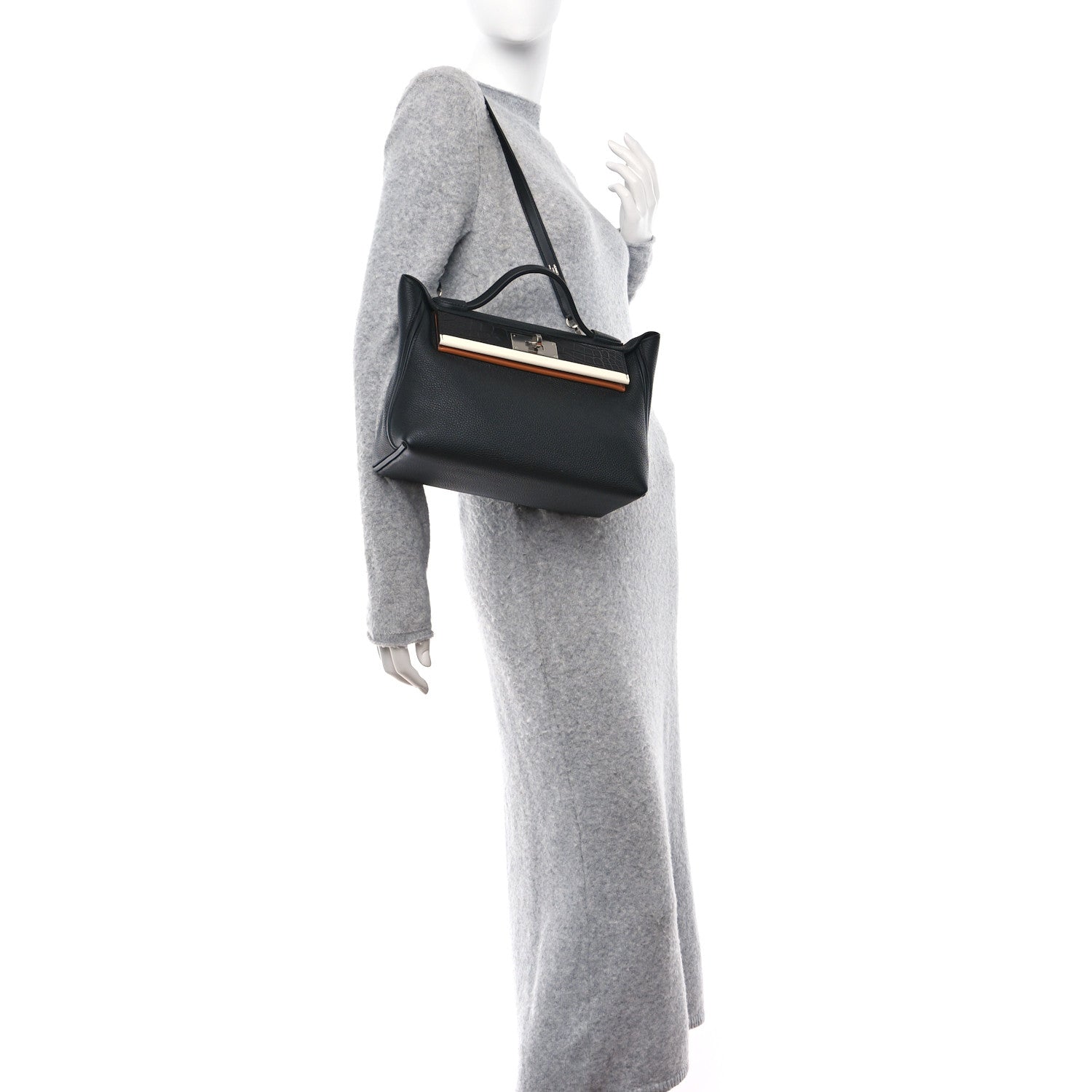 Hermes Togo Matte Alligator Swift Touch 24/24 29 Black Nata Gold 2 of 12