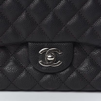 Chanel Caviar Quilted Medium Rock In Rome Single Flap Black 14 of 14