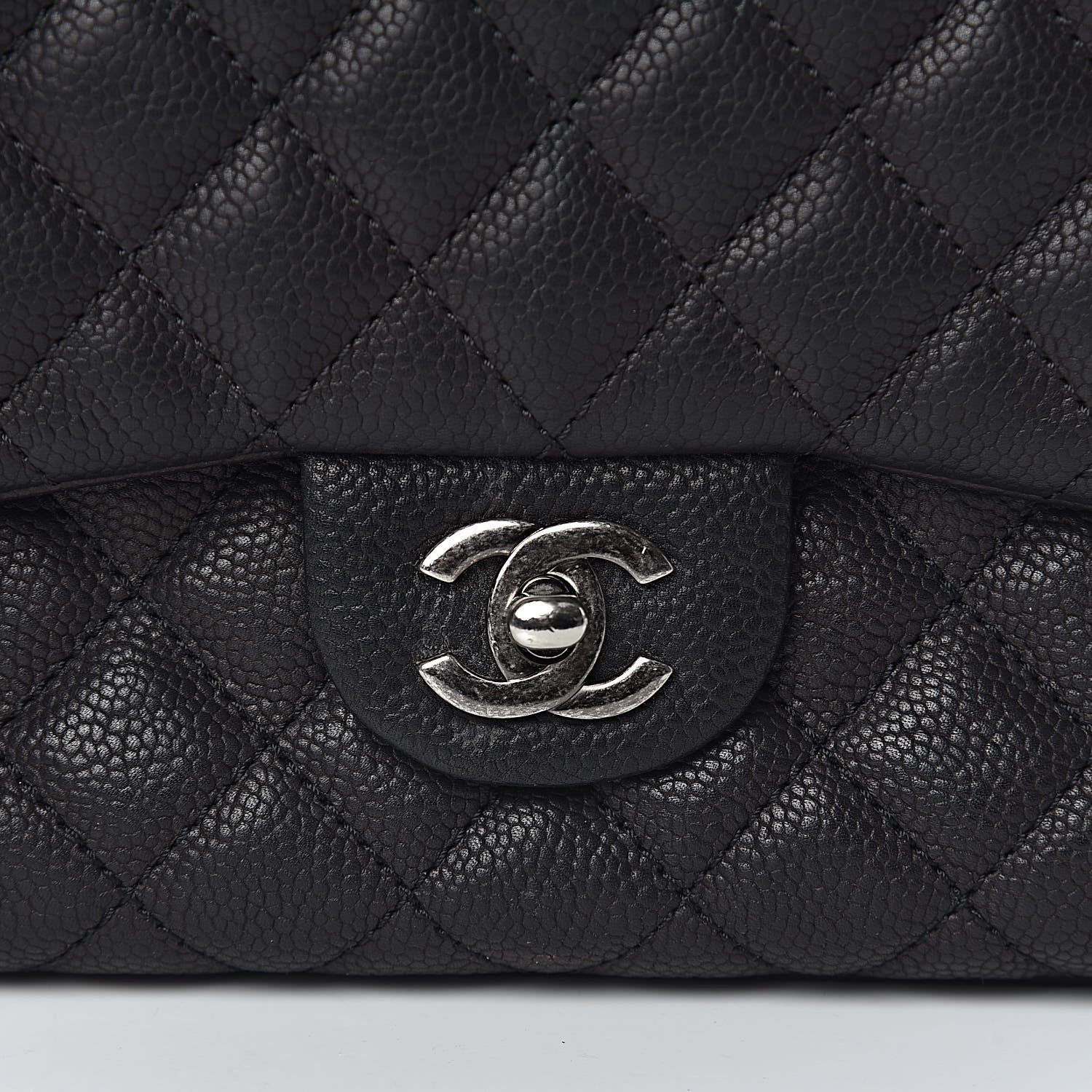 Chanel Caviar Quilted Medium Rock In Rome Single Flap Black 14 of 14