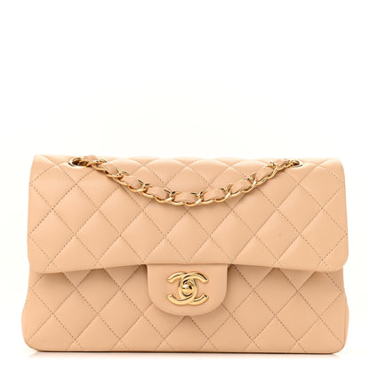 Chanel Lambskin Quilted Small Double Flap Beige 1 of 12
