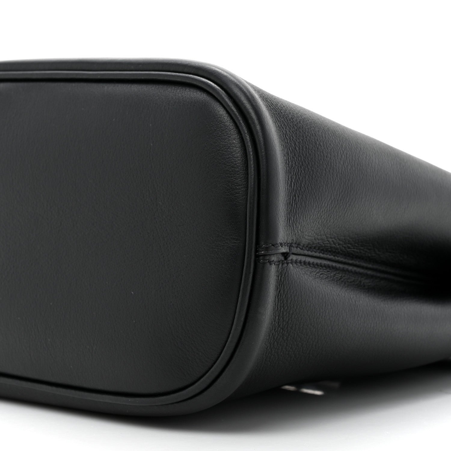 Prada Soft Grained Calfskin Vitello Daino Small Buckle Bag Black 9 of 13