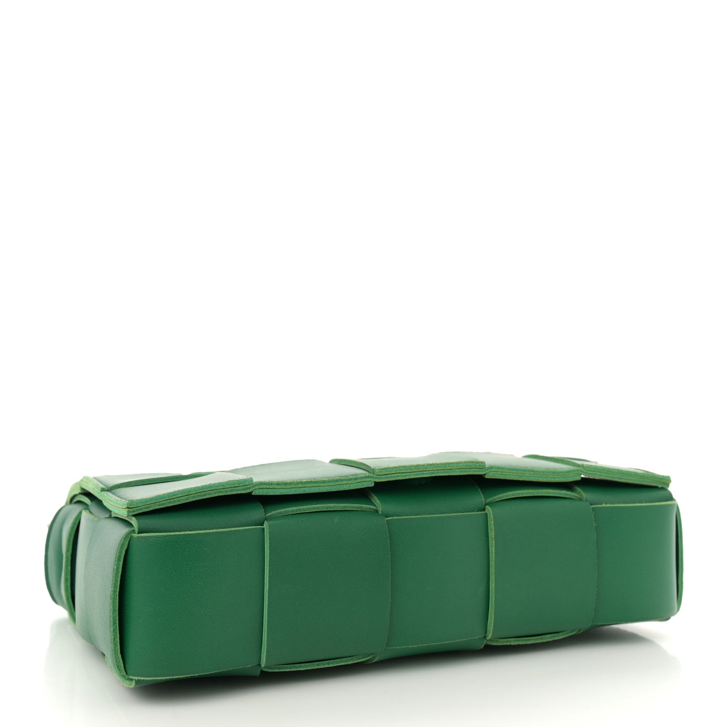 Lambskin Maxi Intrecciato Cassette Crossbody Bag Racing Green