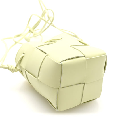 Bottega Veneta Nappa Maxi Intrecciato Mini Cassette Bucket Bag Lemon Washed 8 of 9