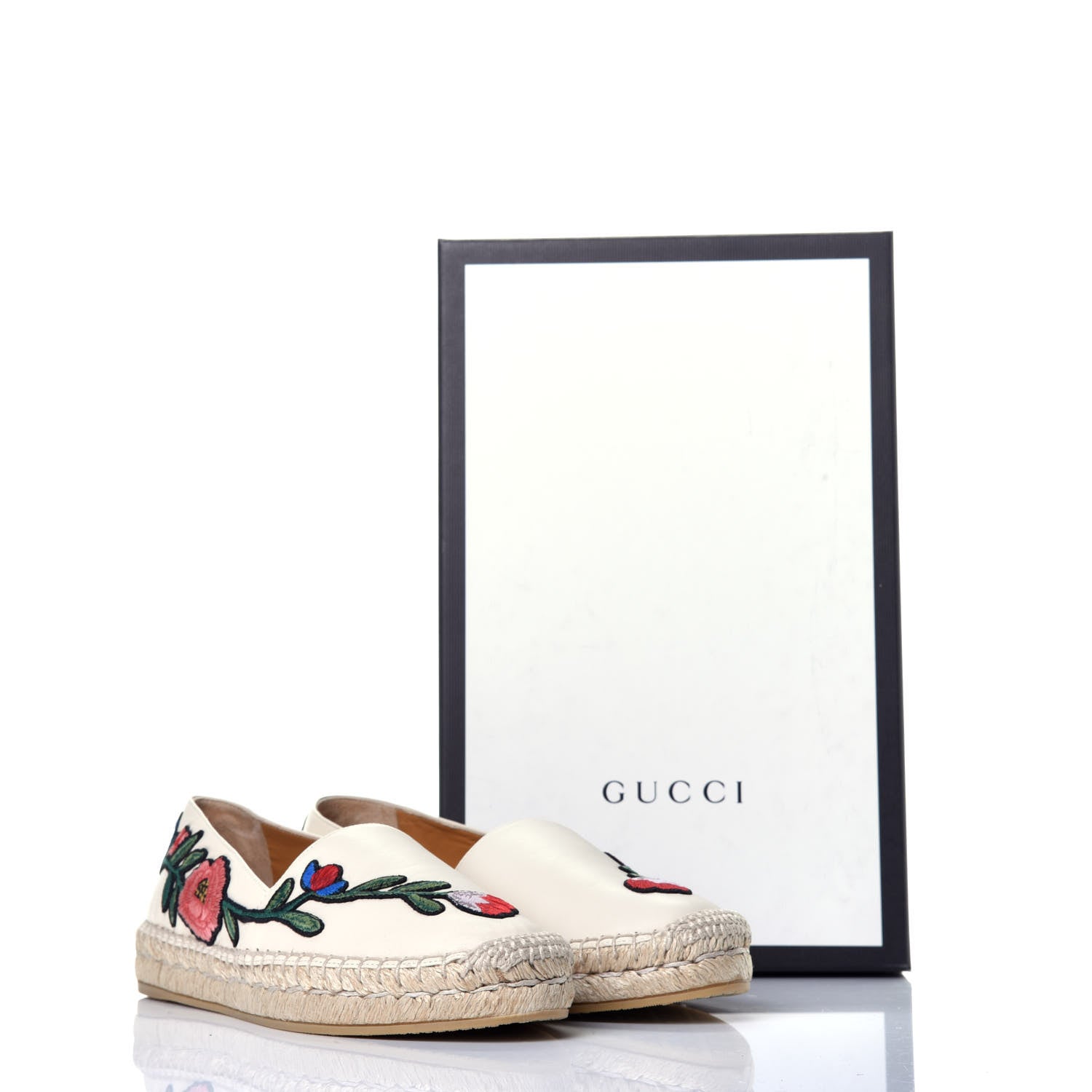 Gucci Nappa Ophelia Espadrilles 36 Mystic White 9 of 9