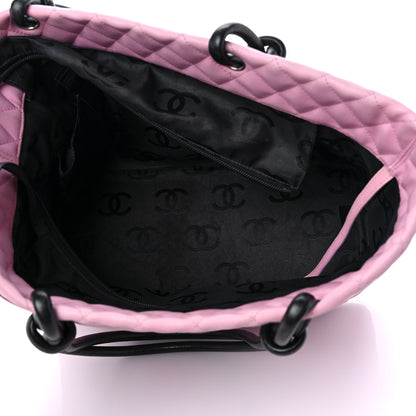 Chanel Calfskin Quilted Large Cambon Tote Pink Black 5 of 20