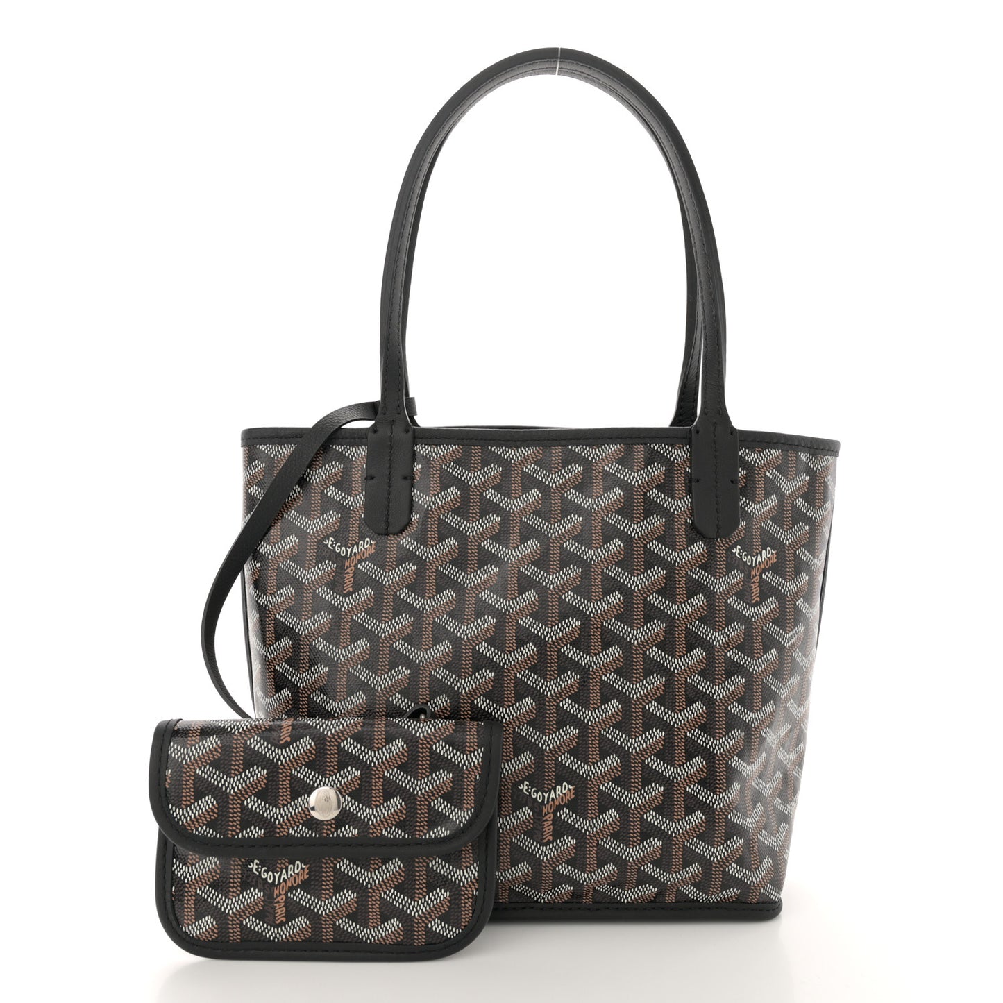 Goyardine Reversible Mini Anjou Black