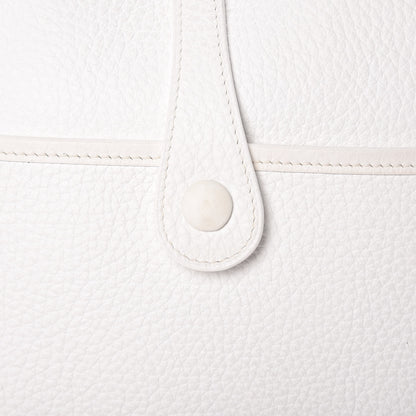 Hermes Taurillon Clemence Evelyne II PM White 20 of 20