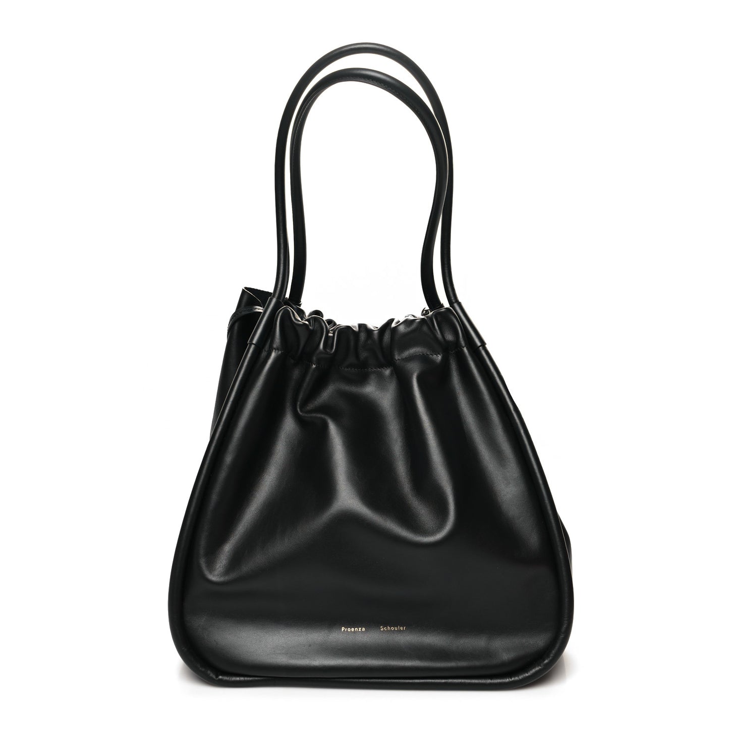 Calfskin XL Ruched Tote Black
