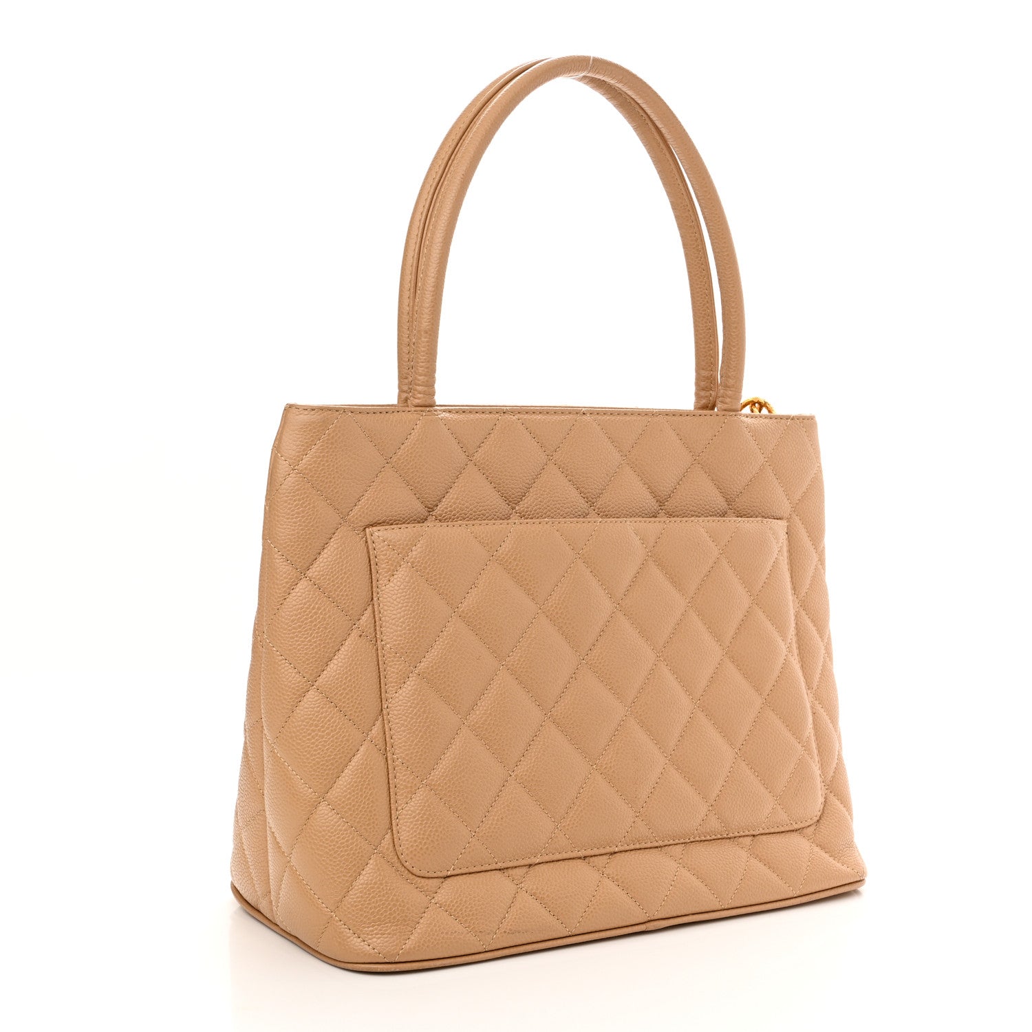Chanel Caviar Quilted Medallion Tote Beige 4 of 18