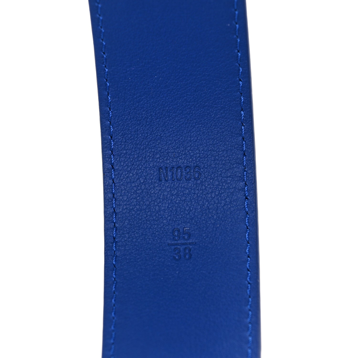 Louis Vuitton Ostrich 40MM Belt 95 38 Blue 5 of 8