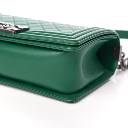 Chanel Lambskin Quilted Medium Boy Flap Green 9 of 10