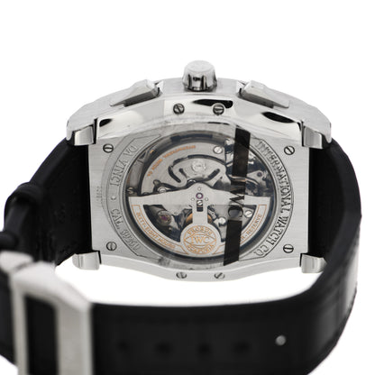 IWC Stainless Steel Alligator 43mm Da Vinci Chronograph Automatic Watch Black IW376403 4 of 5