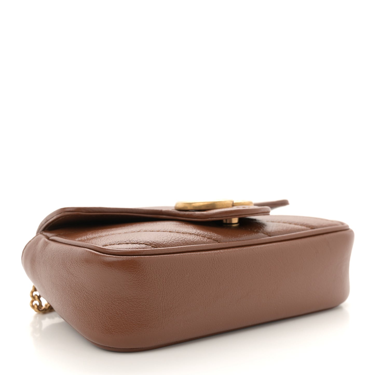 Azalea Calfskin Matelasse Diagonal Super Mini GG Marmont Shoulder Bag Cuir