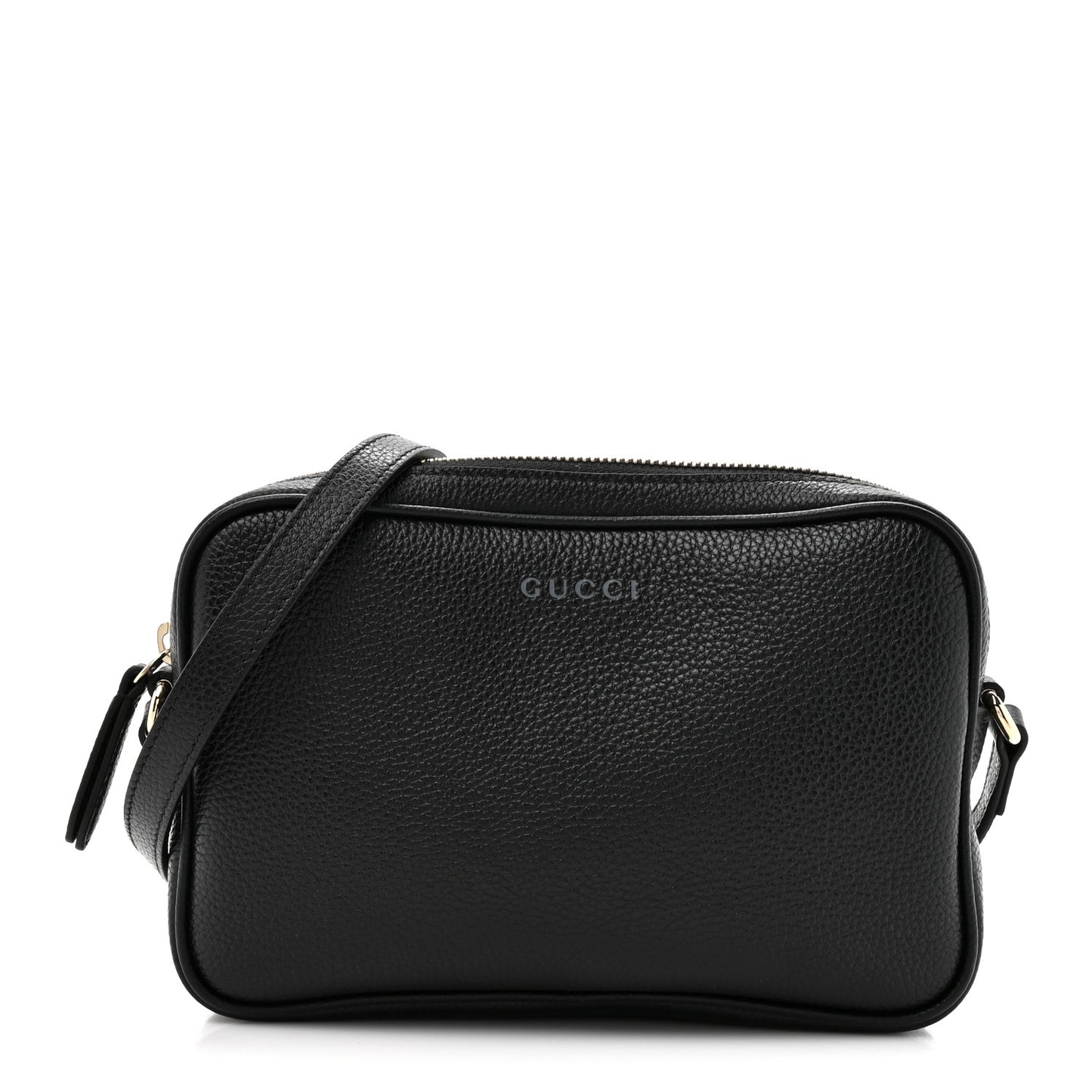 Pebbled Calfskin Shoulder Bag  Black
