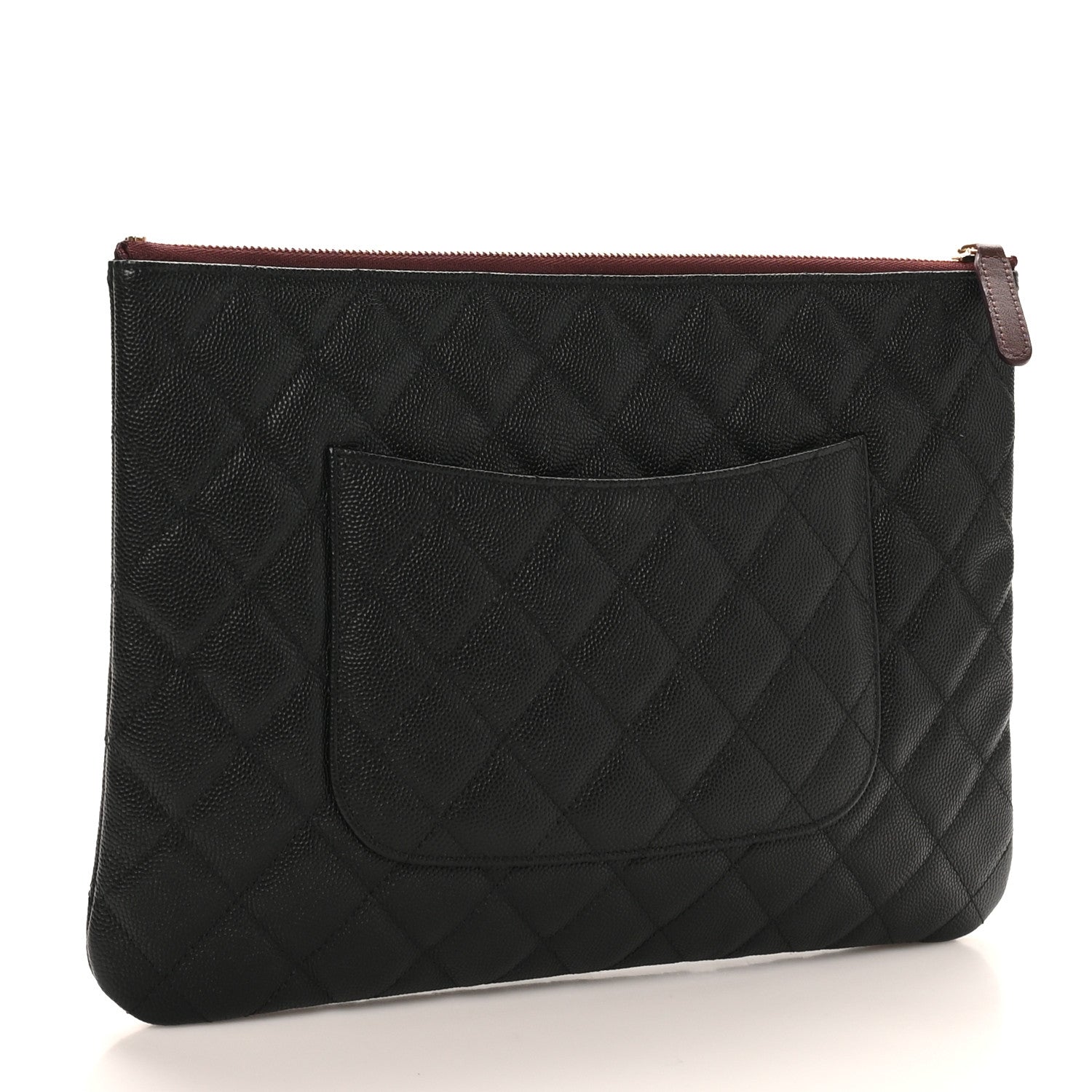 Chanel Caviar Quilted Medium Cosmetic Case Black 1858616