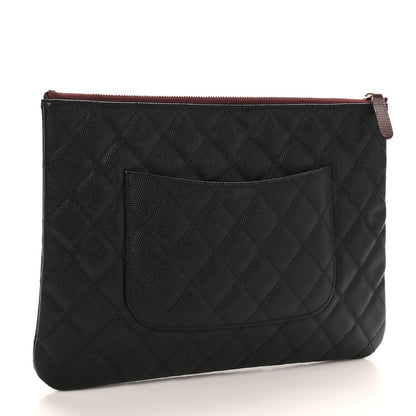 Chanel Caviar Quilted Medium Cosmetic Case Black 3 of 8