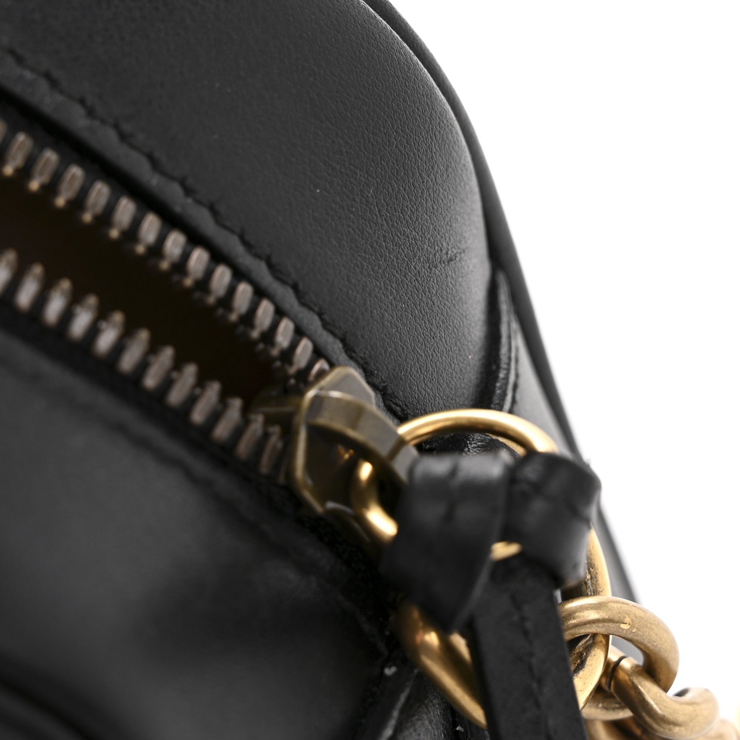Gucci Calfskin Matelasse Small GG Marmont Chain Shoulder Bag Black 11 of 13