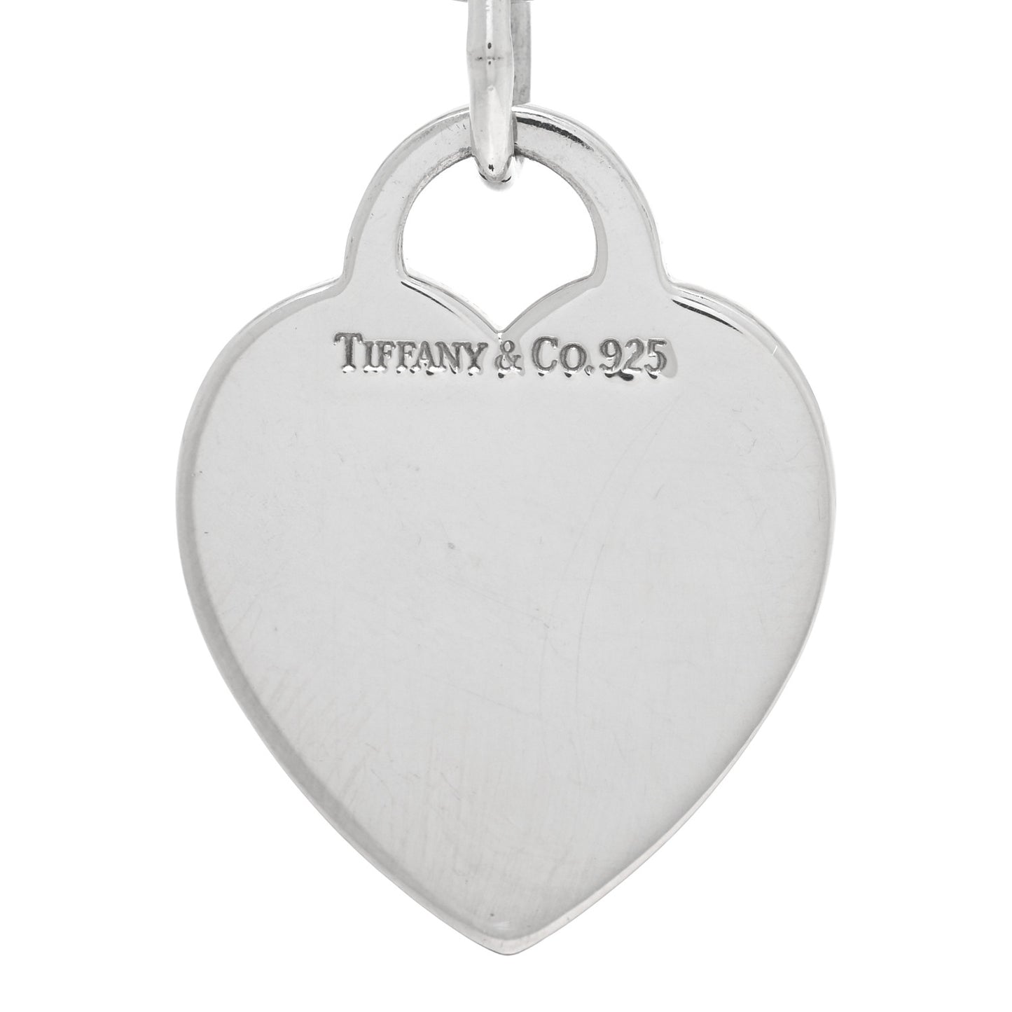 Sterling Silver Heart Tag Charm Bracelet
