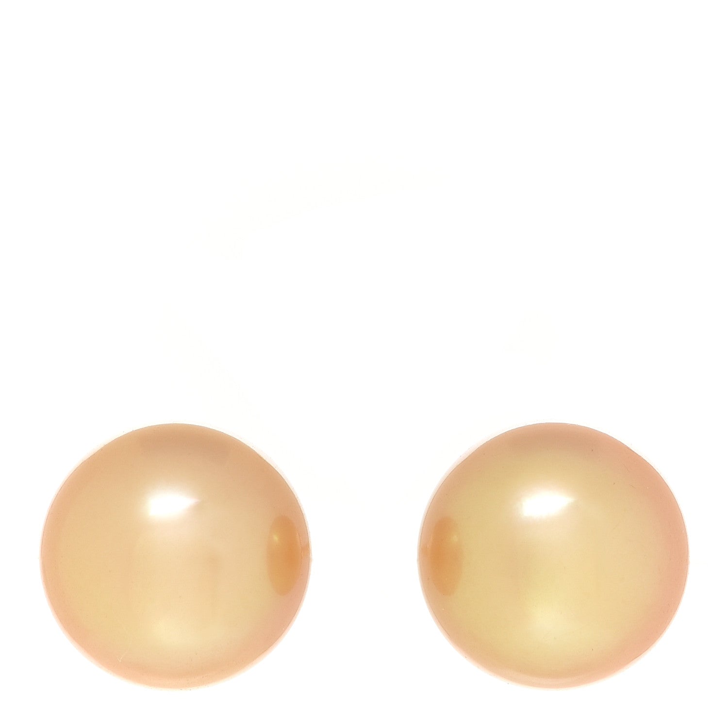 Mikimoto 18K Yellow Gold Golden South Sea Pearl 9mm Stud Earrings 1 of 5