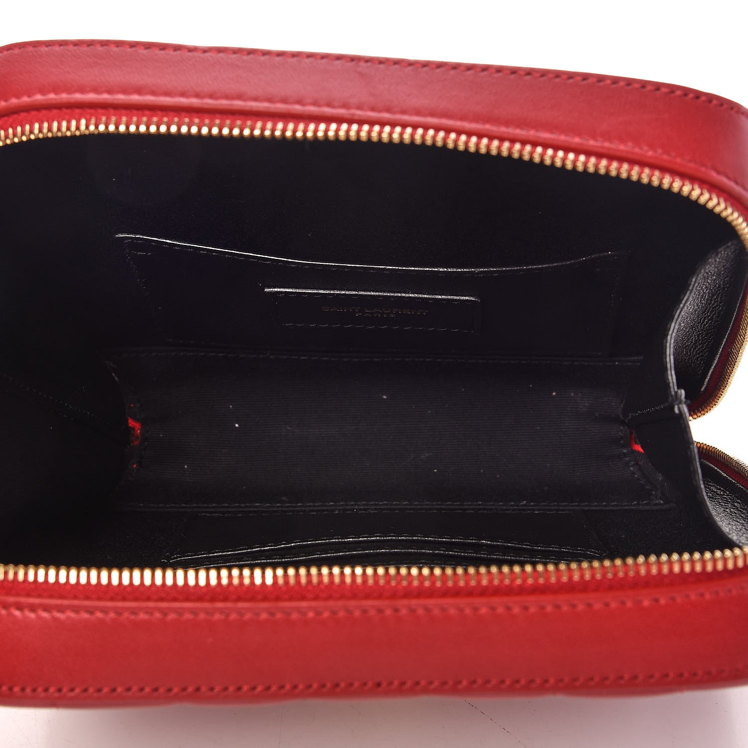 Saint Laurent Lambskin Matelasse Vicky Monogram Belt Bag Eros Red 5 of 9