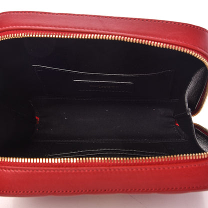Saint Laurent Lambskin Matelasse Vicky Monogram Belt Bag Eros Red 5 of 9