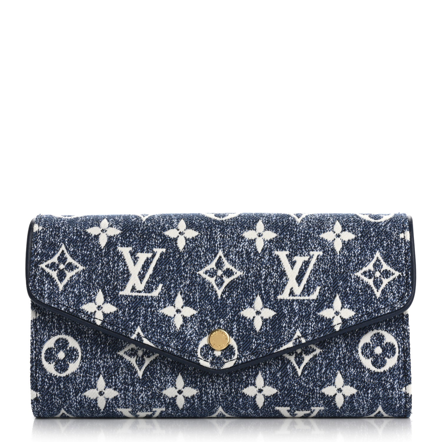 Louis Vuitton Monogram Jacquard Denim Sarah Wallet Bleu 1 of 7