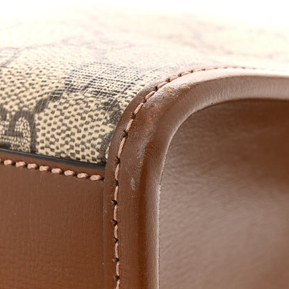 Gucci GG Supreme Monogram Azalea Calfskin Small Retro Interlocking G Tote Bag Beige Ebony Brown Sugar 14 of 15