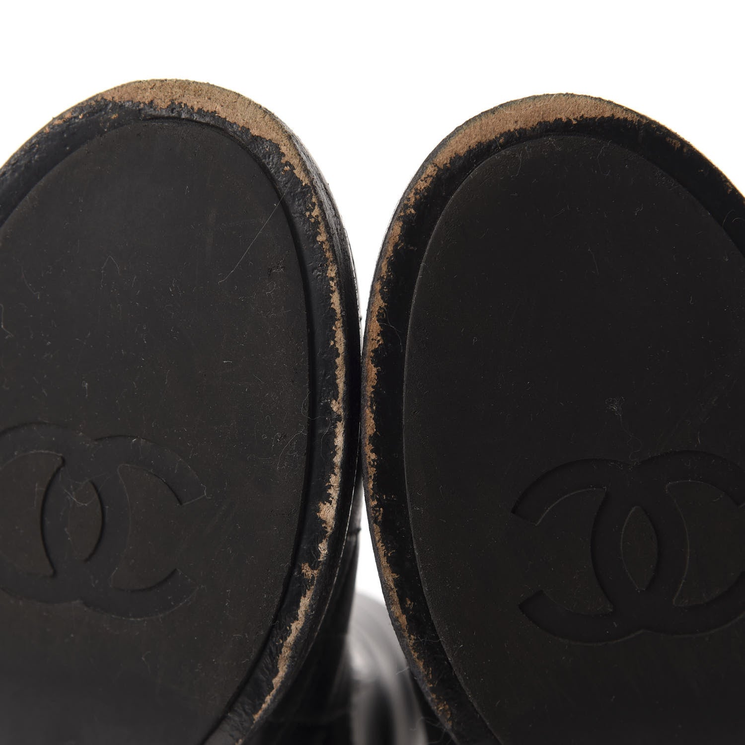 Chanel Lambskin Patent Calfskin Quilted Pearl Boots 38.5 Black 8 of 13
