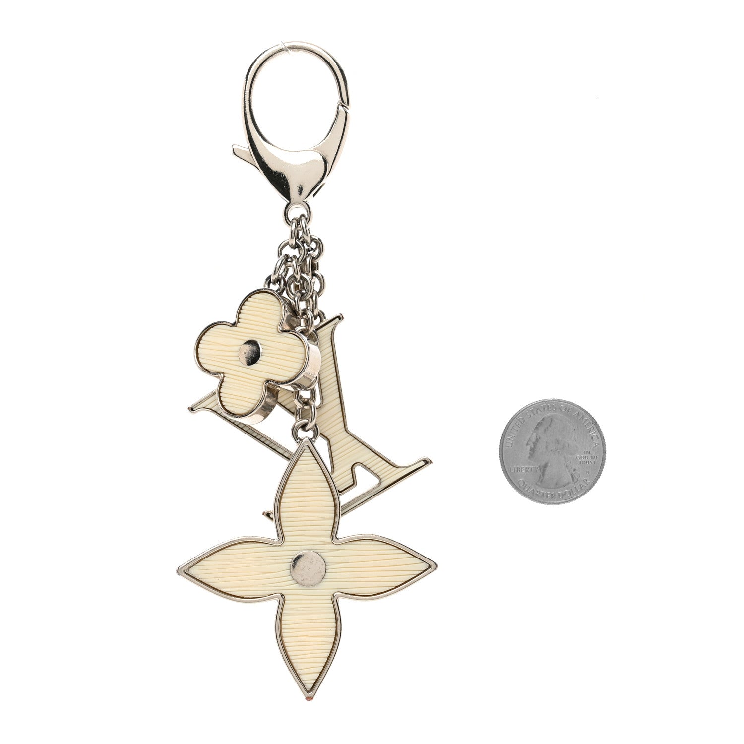 Louis Vuitton Fleur d Epi Bag Charm Ivory 2 of 3