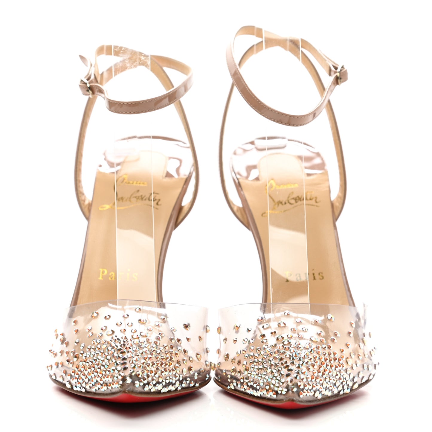 PVC Patent Psychic Spikaqueen 100 Pumps 39 Nude