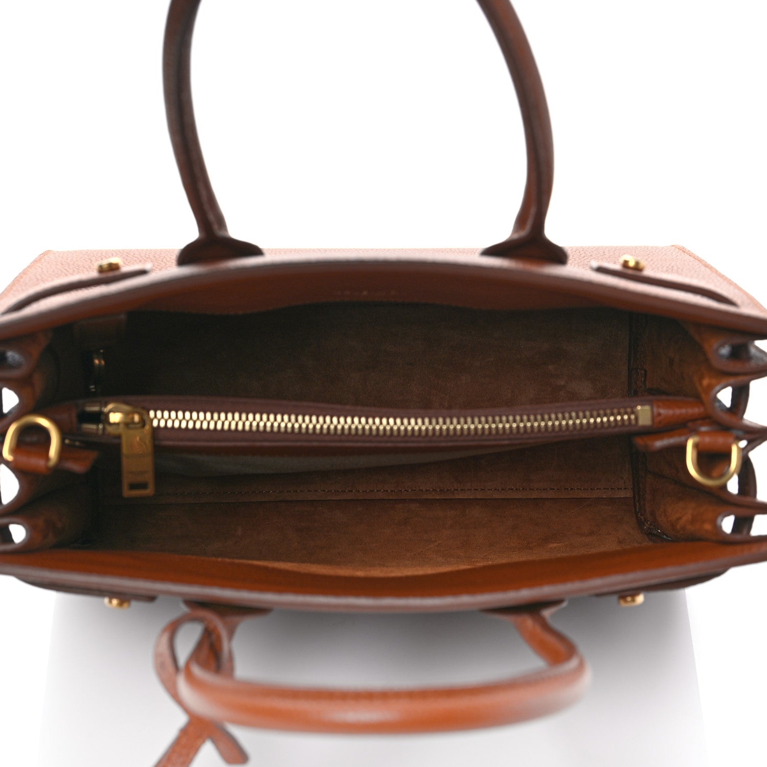 Saint Laurent Grained Calfskin Baby Sac De Jour Supple Canyon 5 of 9