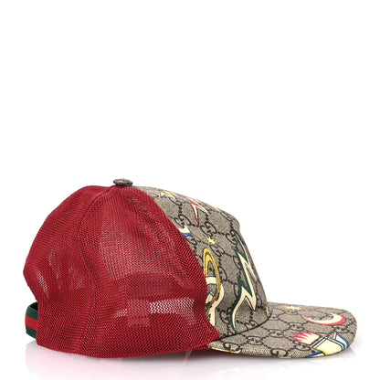 Gucci GG Supreme Monogram Childrens Space Print Baseball Hat Red 5 of 10
