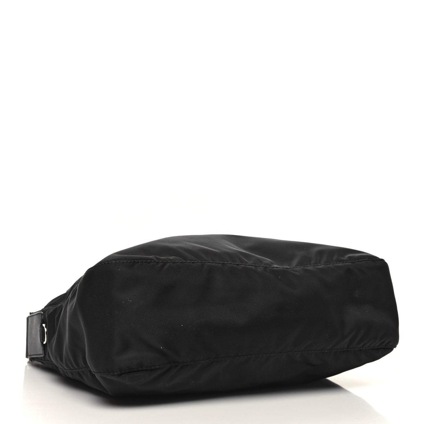 Re-Nylon Vela Saffiano Pocket Double Zip Messenger Bag Black