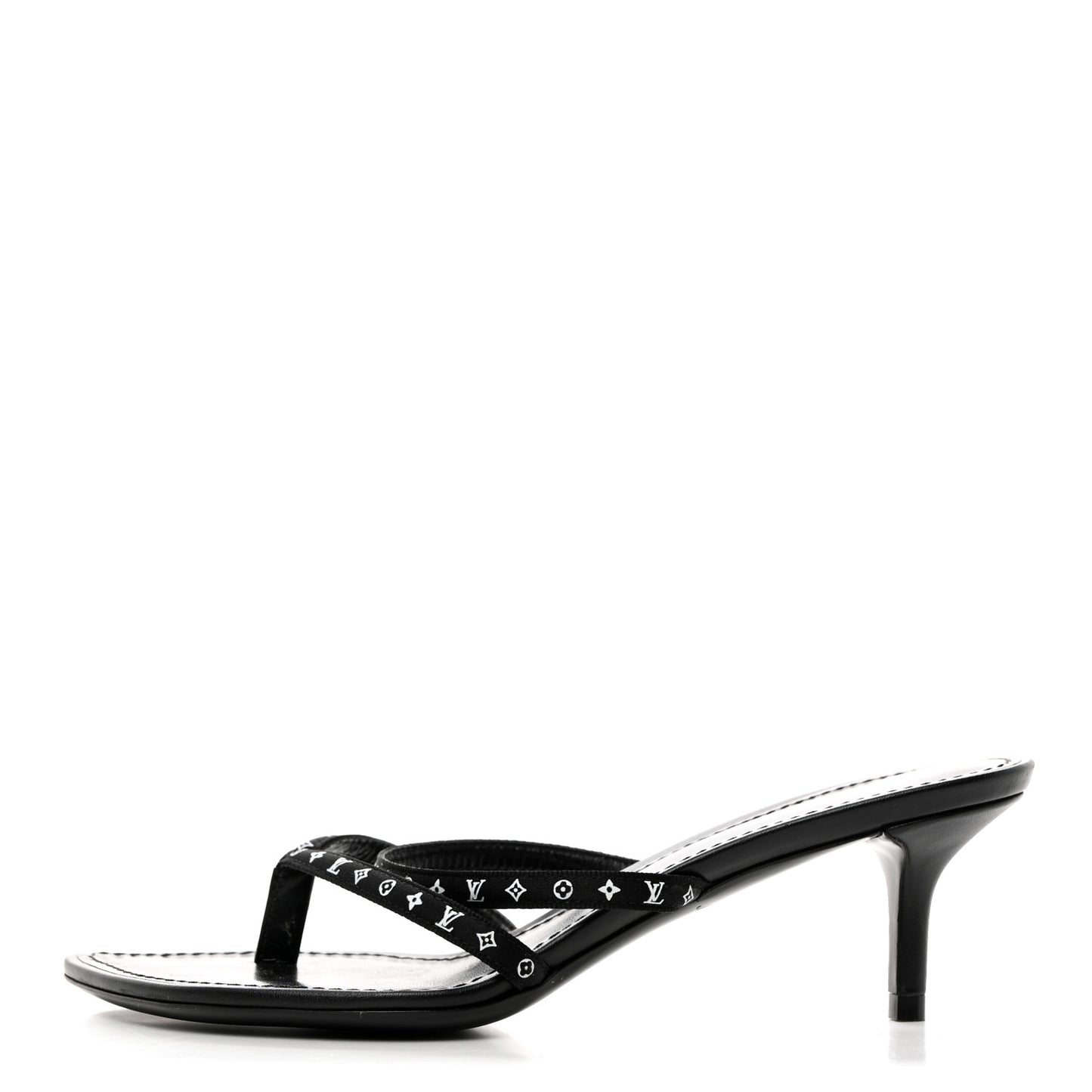 Satin Calfskin Citizen Thong Sandal 36 Black