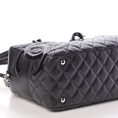 Chanel Calfskin Quilted Large Cambon Bowler Black 8 of 9