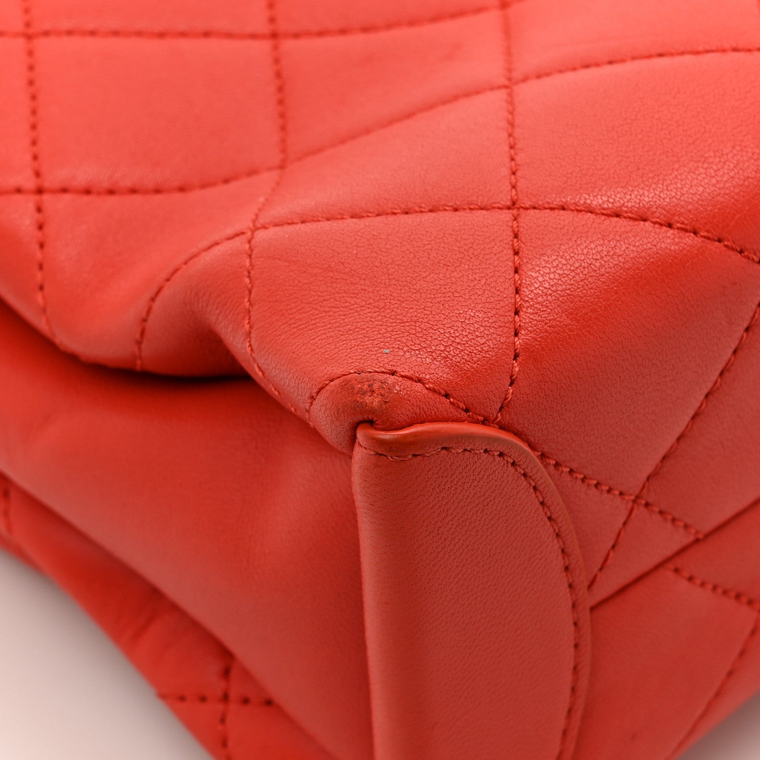 Chanel Lambskin Quilted Medium Trendy Spirit Top Handle Bag Orange 12 of 17