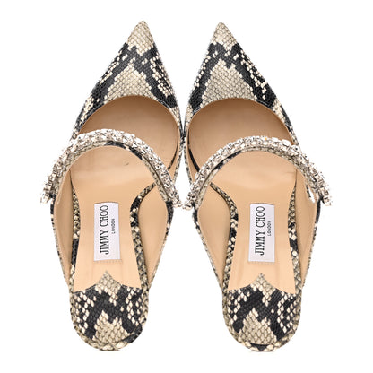 Jimmy Choo Snakeskin Embossed Crystal Bing 65 Pumps 38 Roccia 2 of 9