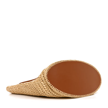 Bottega Veneta Raffia Calfskin Medium Arco Natural Wood 5 of 9