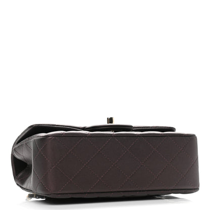 Chanel Iridescent Lambskin Quilted Mini Top Handle Rectangular Flap Burgundy 4 of 10