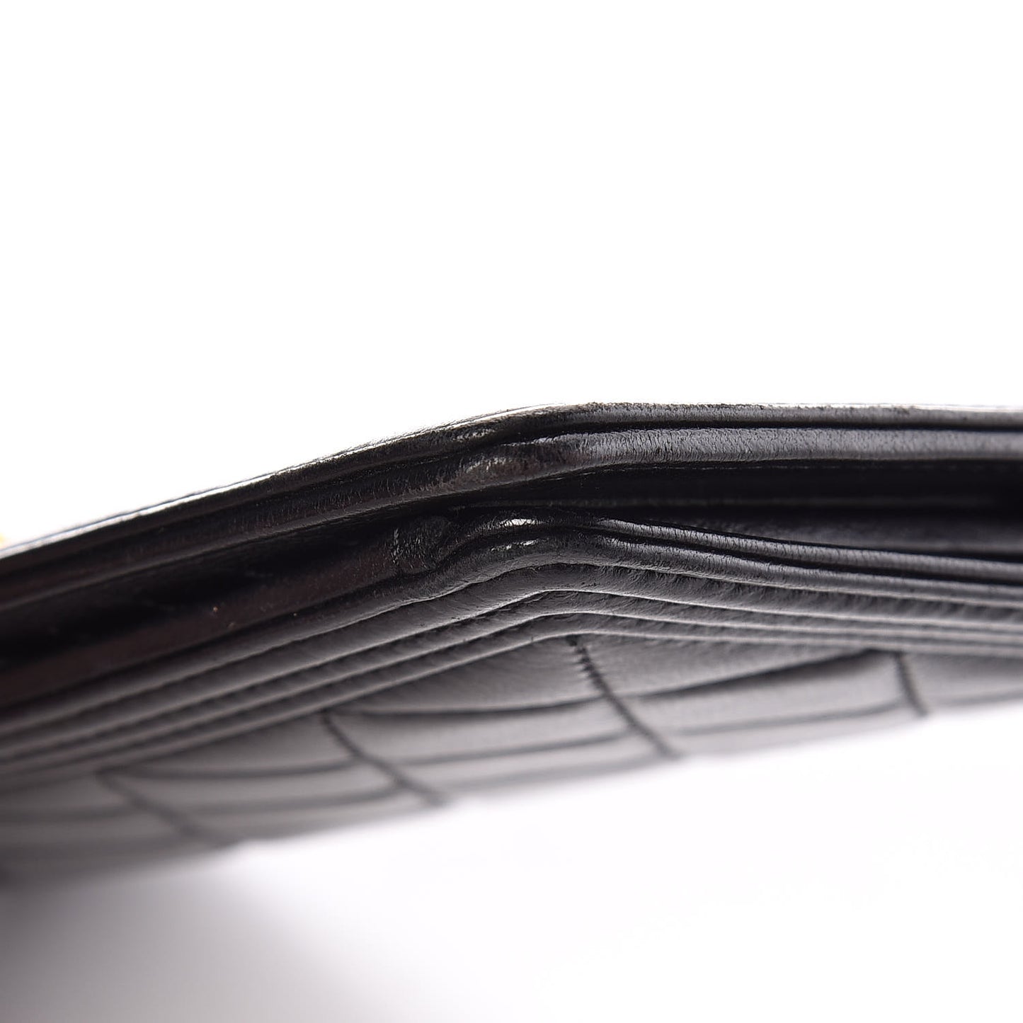 Lambskin Quilted Boy Yen Wallet Black