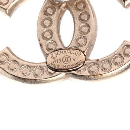 Chanel Crystal CC Earrings Gold 4 of 4