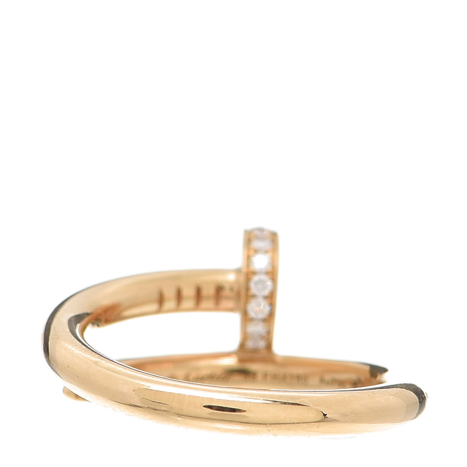 Cartier 18K Yellow Gold Diamond Juste Un Clou Ring 53 6.25 3 of 7