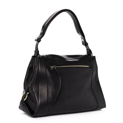 Salvatore Ferragamo Calfskin Sofia Shoulder Bag Black 2 of 11