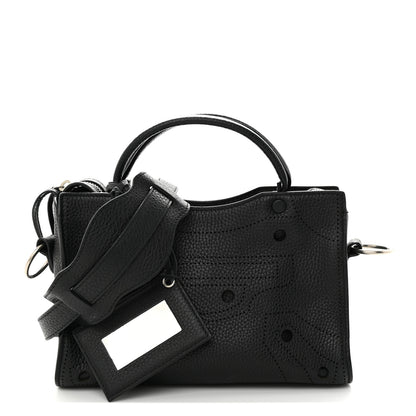 Balenciaga Veau Grana Perforated Blackout Hardware Nano City Black 1 of 11