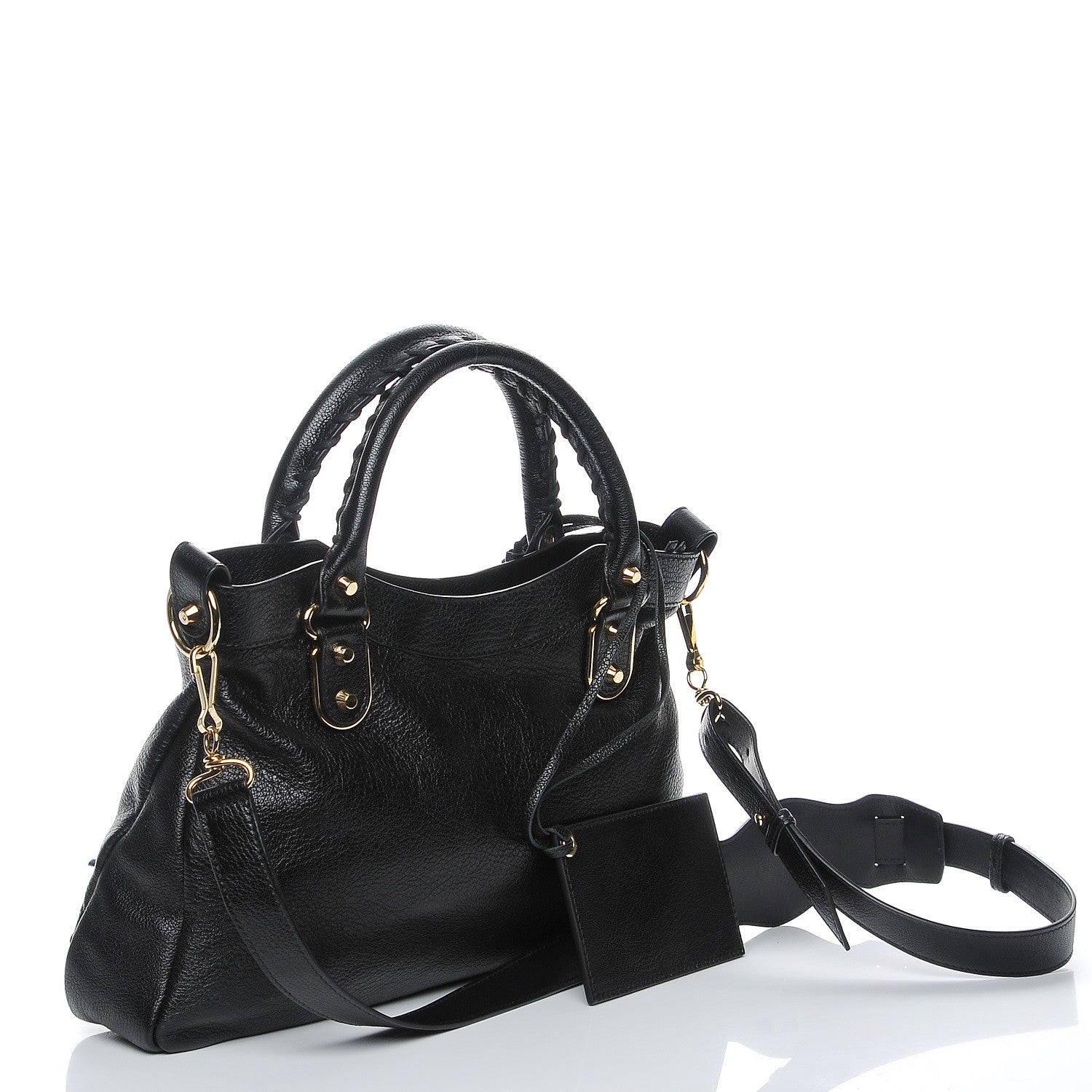 Balenciaga Chevre Gold Metallic Edge Hardware Town Black 4 of 8