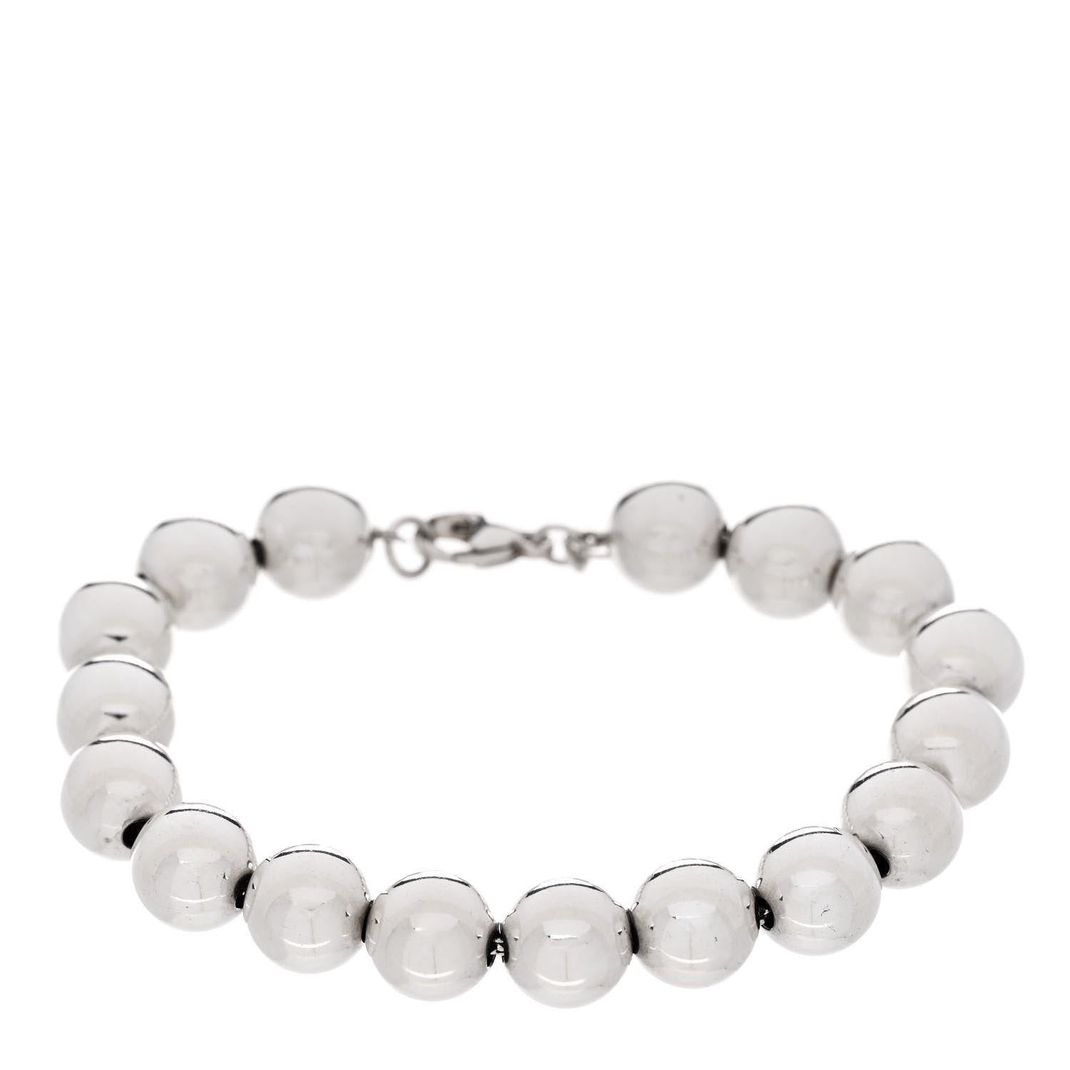 Tiffany Sterling Silver 10mm Hardwear Ball Bracelet 1 of 4
