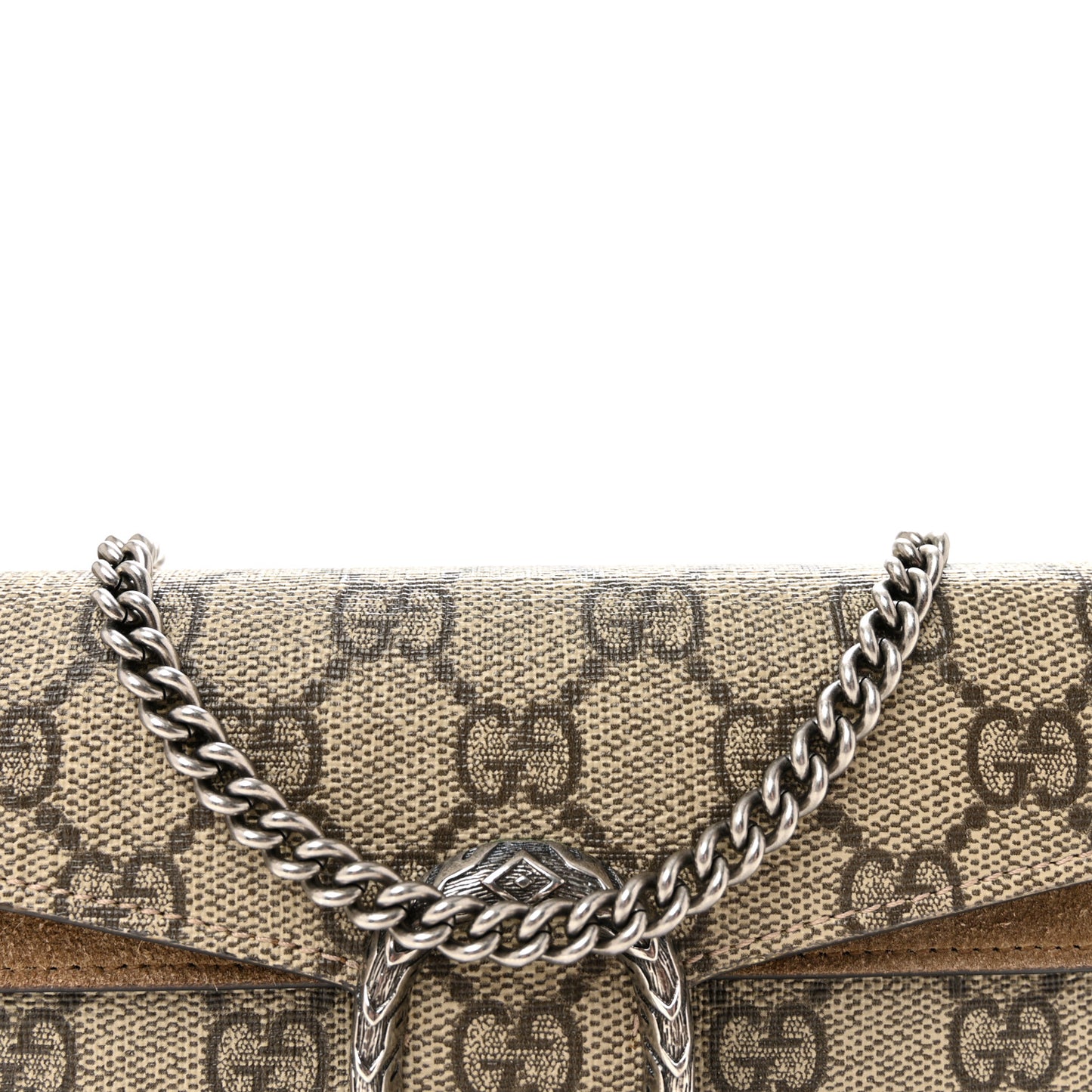 GG Supreme Monogram Super Mini Dionysus Shoulder Bag Taupe